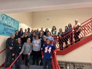 VTNEA members standing in solidarity